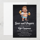 Bier en luiers mannen kaart (Voorkant / Achterkant)