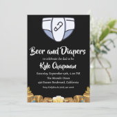 Bier en luiers mannen kaart (Staand voorkant)