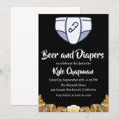 Bier en luiers mannen kaart (Voorkant / Achterkant)