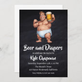 Bier en luiers mannen kaart (Voorkant / Achterkant)