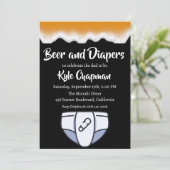 Bier en luiers mannen kaart (Staand voorkant)