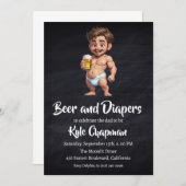 Bier en luiers mannen kaart (Voorkant / Achterkant)