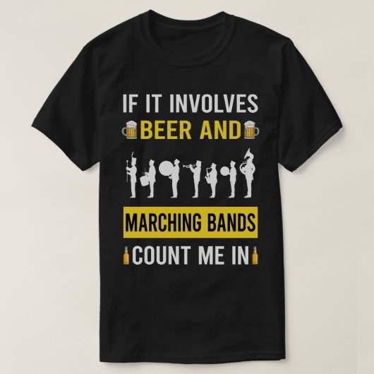 Bier en Marching Band T-shirt (Design voorkant)