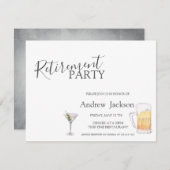 Bier en Martini Pensioen Partij Kaart (Voorkant / Achterkant)