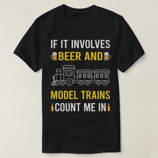 Bier- en modeltreintreinen spoorweg t-shirt (Design voorkant)