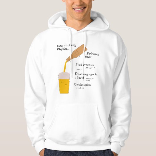 Bier- en natuurkunde hoodie (Voorkant)