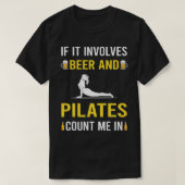 Bier en Pilates T-shirt (Design voorkant)