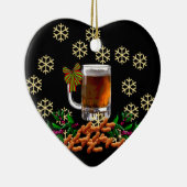 Bier en pinda's keramisch ornament (Rechts)