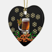 Bier en pinda's keramisch ornament (Links)