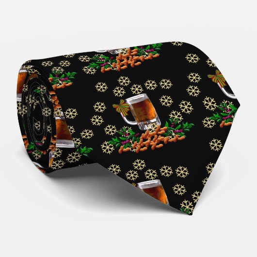 Bier en pinda's stropdas (Opgerold)