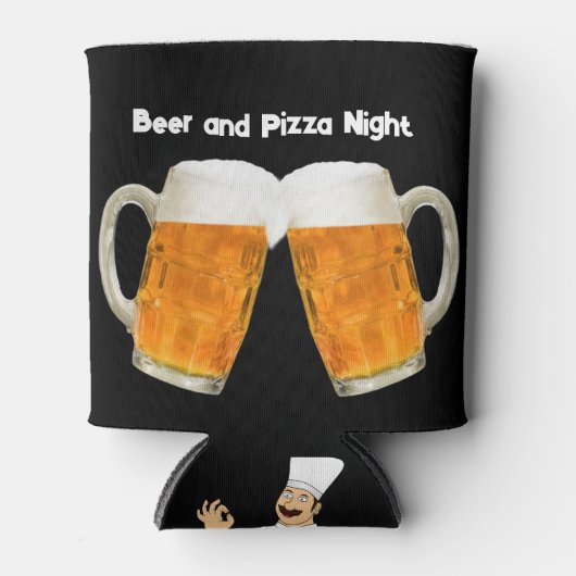 Bier en pizza avond Koelbox Blikjeskoeler (Voorkant)