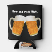 Bier en pizza avond Koelbox Blikjeskoeler (Achterkant)
