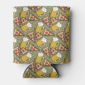Bier en Pizza Grafisch Blikjeskoeler (Voorkant)