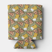 Bier en Pizza Grafisch Blikjeskoeler (Achterkant)