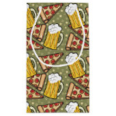 Bier en Pizza Grafisch Klein Cadeauzakje (Achterkant)