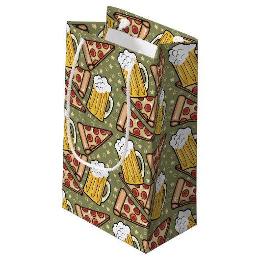 Bier en Pizza Grafisch Klein Cadeauzakje
