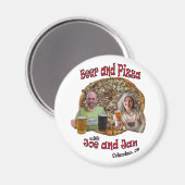 Bier en pizza met Joe en Jan - Magnet (Voorkant / Achterkant)