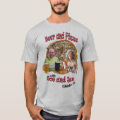 Bier en pizza met Joe en Jan - T-shirt (Voorkant)