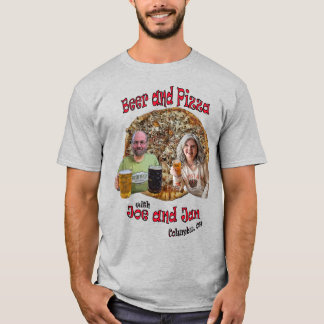 Bier en pizza met Joe en Jan - T-shirt