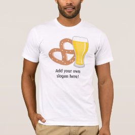 Bier en pretzel: slogan t-shirt