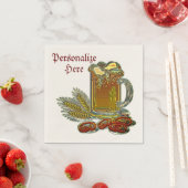 Bier en pretzels oktoberfest kroeg bar  servet (Insitu)