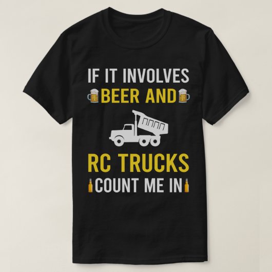 Bier en RC vrachtwagens T-shirt (Design voorkant)