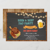 Bier- en rundvleespap-partij kaart (Voorkant / Achterkant)