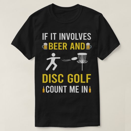 Bier en schijfgolf t-shirt (Design voorkant)