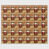 Bier en schuim cadeaupapier (Vlak)