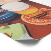 Bier- en sigarettenbordpapier poster (Hoek)