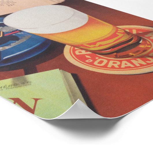 Bier- en sigarettenbordpapier poster (Hoek)