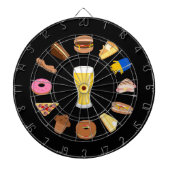 Bier en snacks - grafische beelden op basis van ma dartbord (Voorkant)
