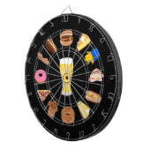 Bier en snacks - grafische beelden op basis van ma dartbord (Voorkant Rechts)