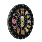 Bier en snacks - grafische beelden op basis van ma dartbord (Voorkant Links)