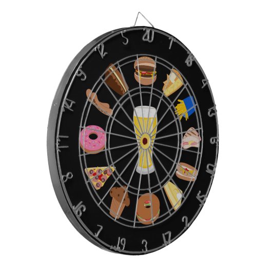 Bier en snacks - grafische beelden op basis van ma dartbord (Voorkant Links)