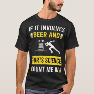Bier en sportwetenschap t-shirt