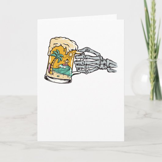 Bier en strand kaart (Voorkant)