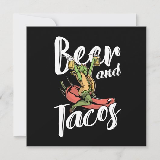 Bier en Tacos Mexican Mexico Chili Nachos Gift Kaart (Voorkant)