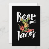 Bier en Tacos Mexican Mexico Chili Nachos Gift Kaart (Voorkant / Achterkant)