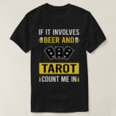 Bier en tarot t-shirt (Design voorkant)