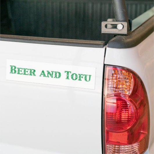 Bier- en Tofu-bumpersticker Bumpersticker (Op Truck)