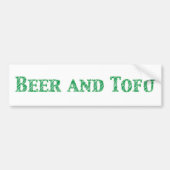 Bier- en Tofu-bumpersticker Bumpersticker (Voorkant)