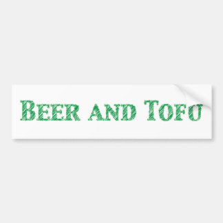 Bier- en Tofu-bumpersticker Bumpersticker