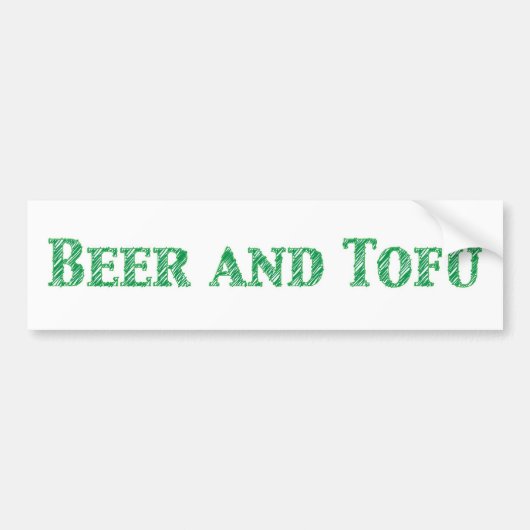 Bier- en Tofu-bumpersticker Bumpersticker (Voorkant)