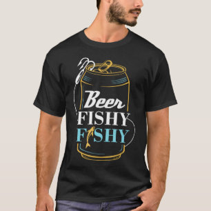 Bier En Vis En Vis Grappige Simpele Visvangst T-shirt