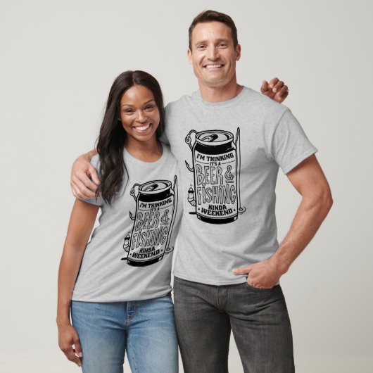 Bier en Vist Soort Weekend T-shirt (Unisex)