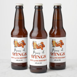 Bier en Vleugels Verjaardagsfeestje Etiket