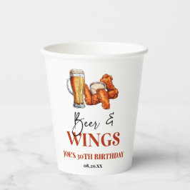Bier en Vleugels Verjaardagsfeestje Papieren Bekers