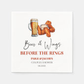 Bier en Vleugels voor de Ringen Koppel Bruiloftssh Servet (Voorkant)