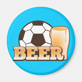 BIER en voetbal football Magneet